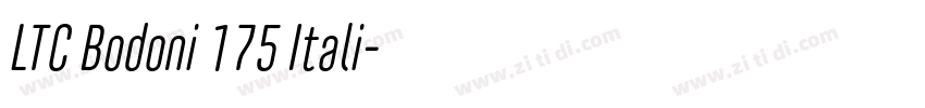 LTC Bodoni 175 Itali字体转换